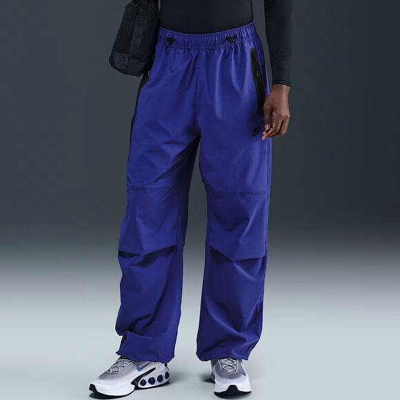 Nike Tech Men's XXL Woven Oversized Pants Deep Night Royal Blue Bungee Cuff - Picture 1 of 11